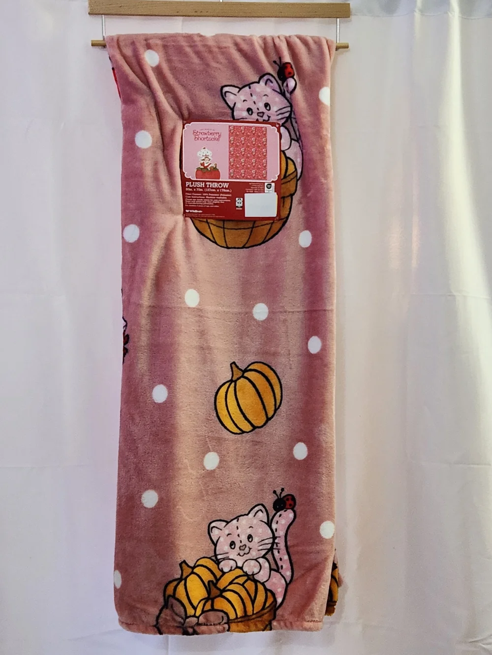 Strawberry Shortcake And Custard Fall Harvest Themed Plush Throw 50